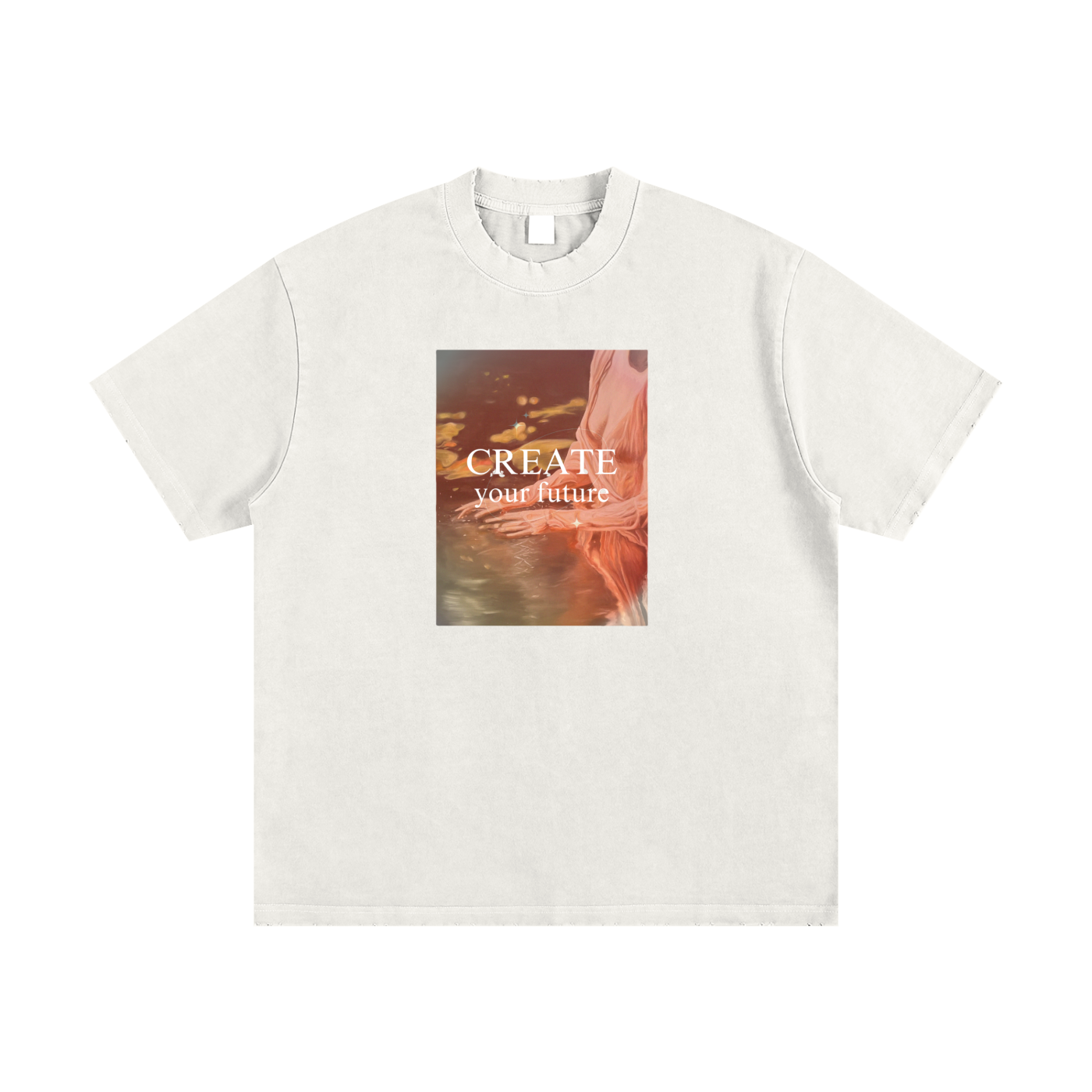 Heavyweight Vintage Washed Frayed T-Shirt