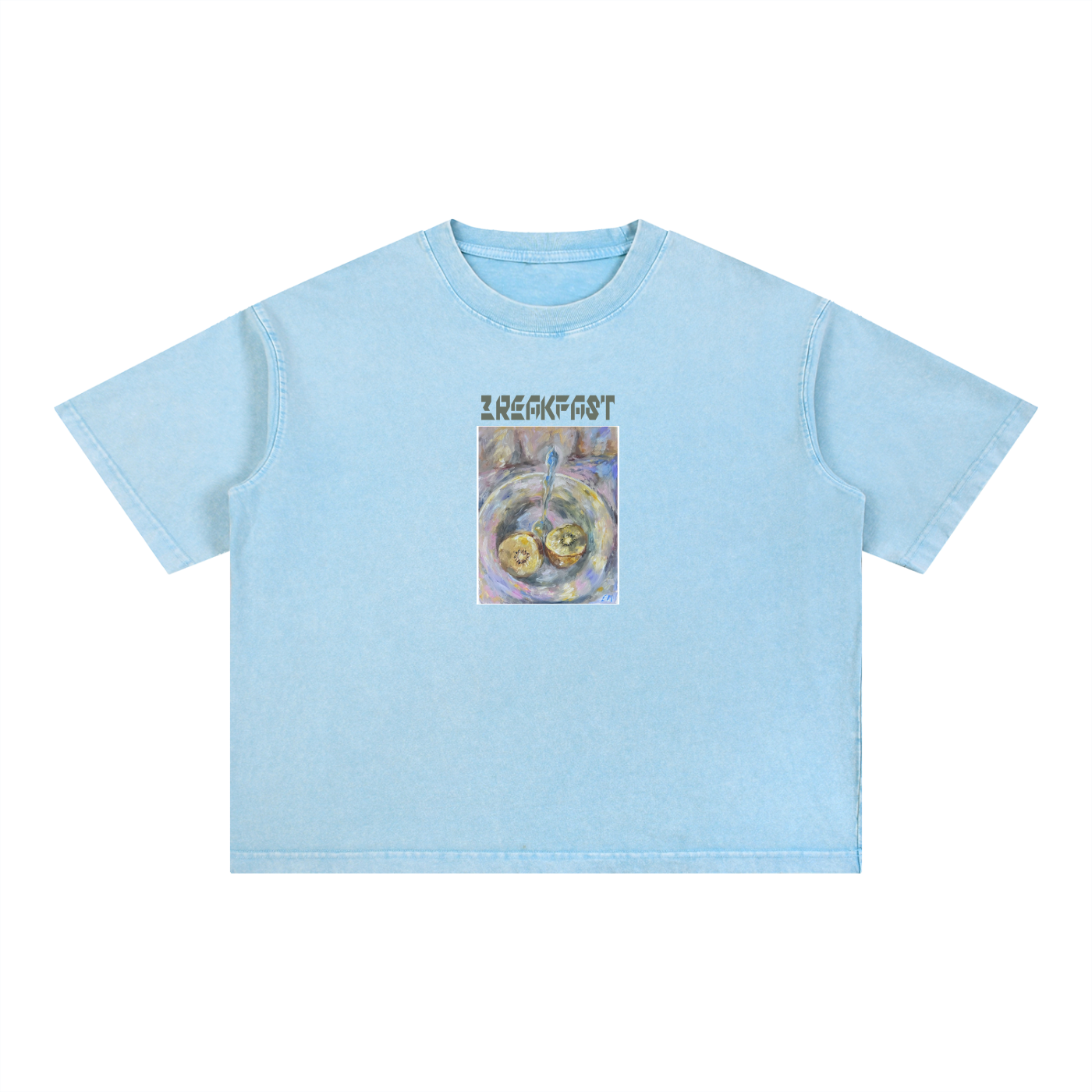 Mineral Wash Boxy Cotton T-Shirt Breakfast