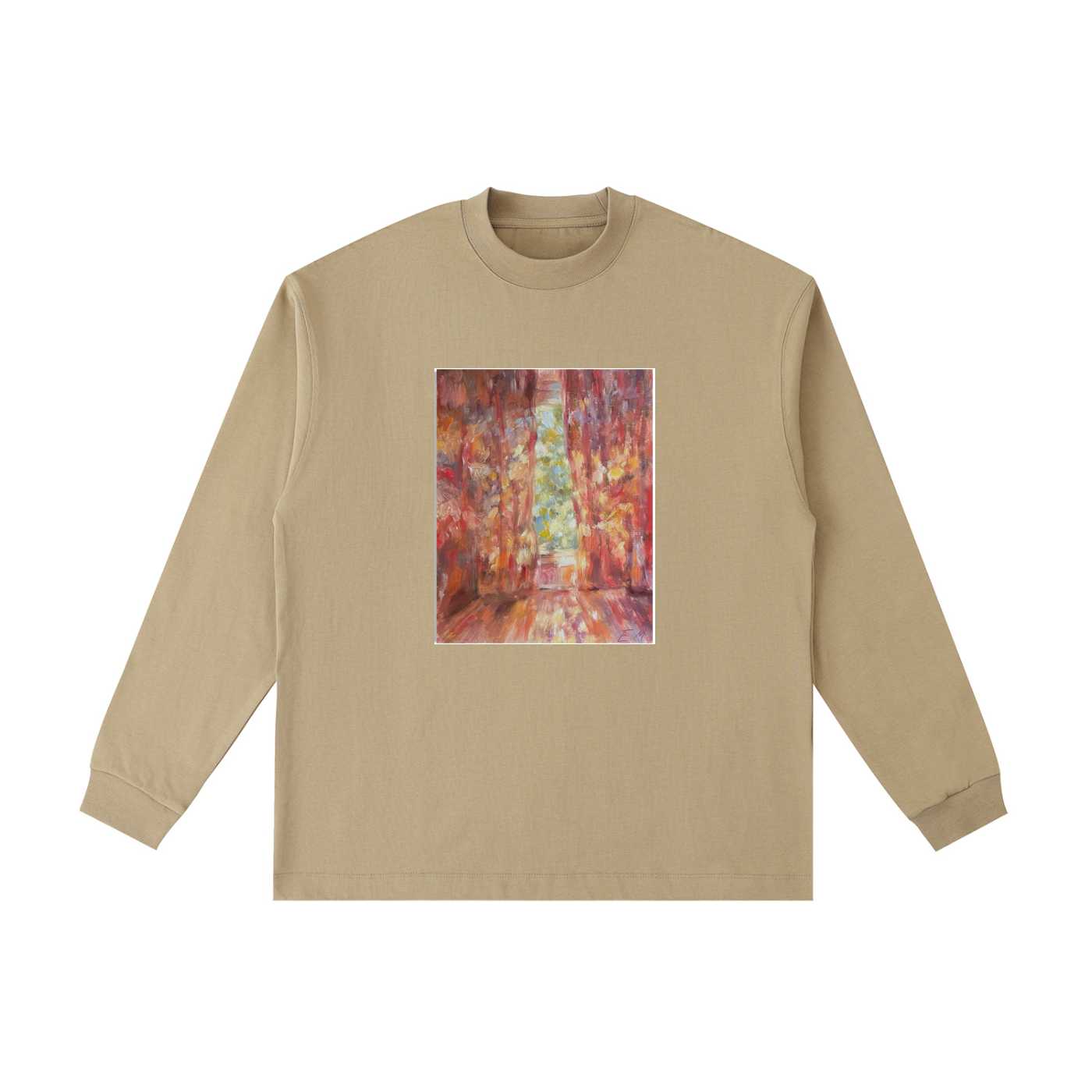 Essential Cotton Long Sleeve T-Shirt Windowsill