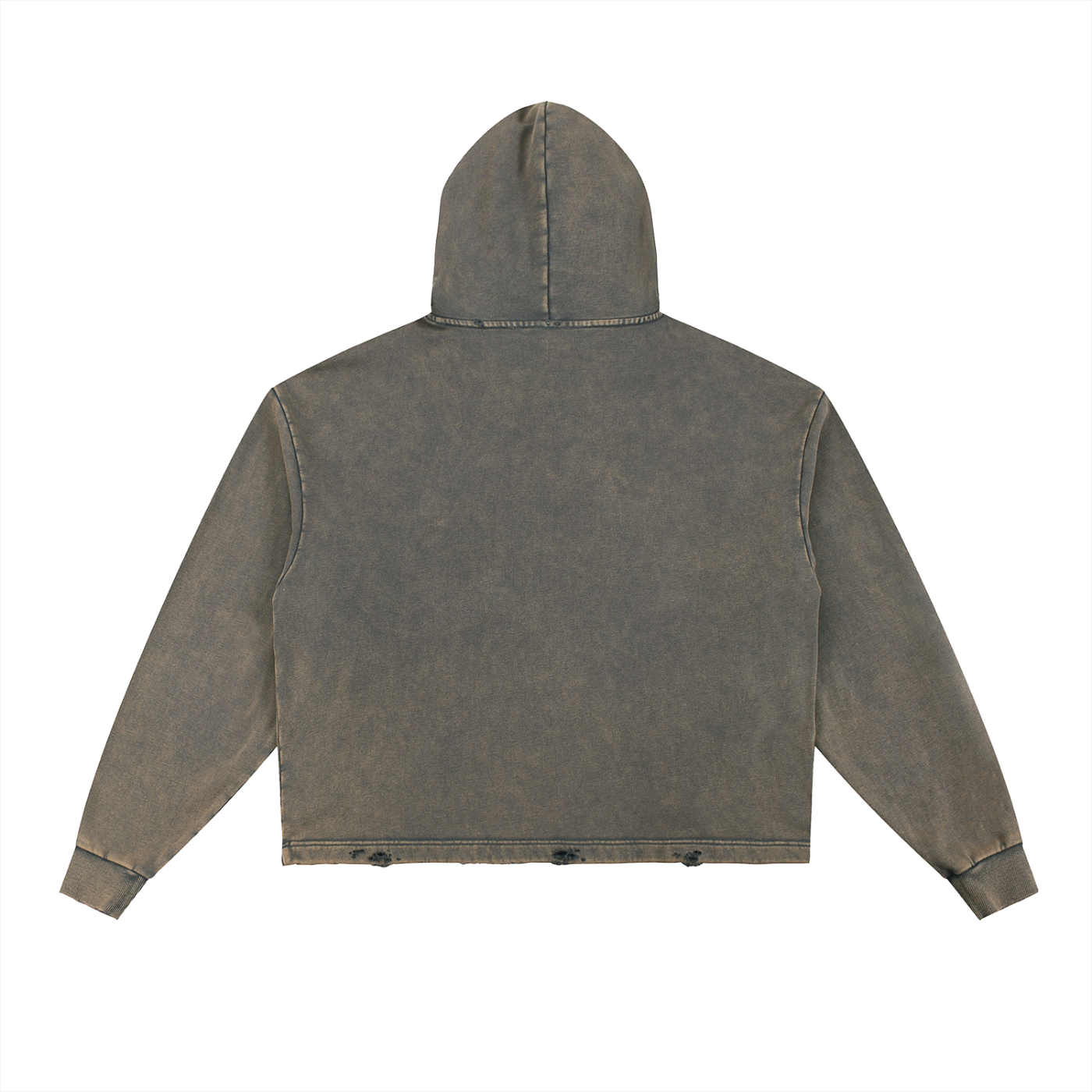 Vintage Washed Frayed-Hem Hoodie Breakfast