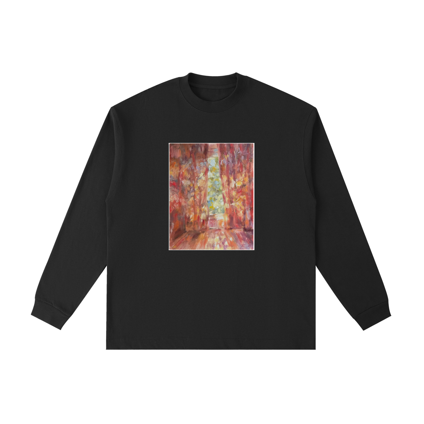 Essential Cotton Long Sleeve T-Shirt Windowsill