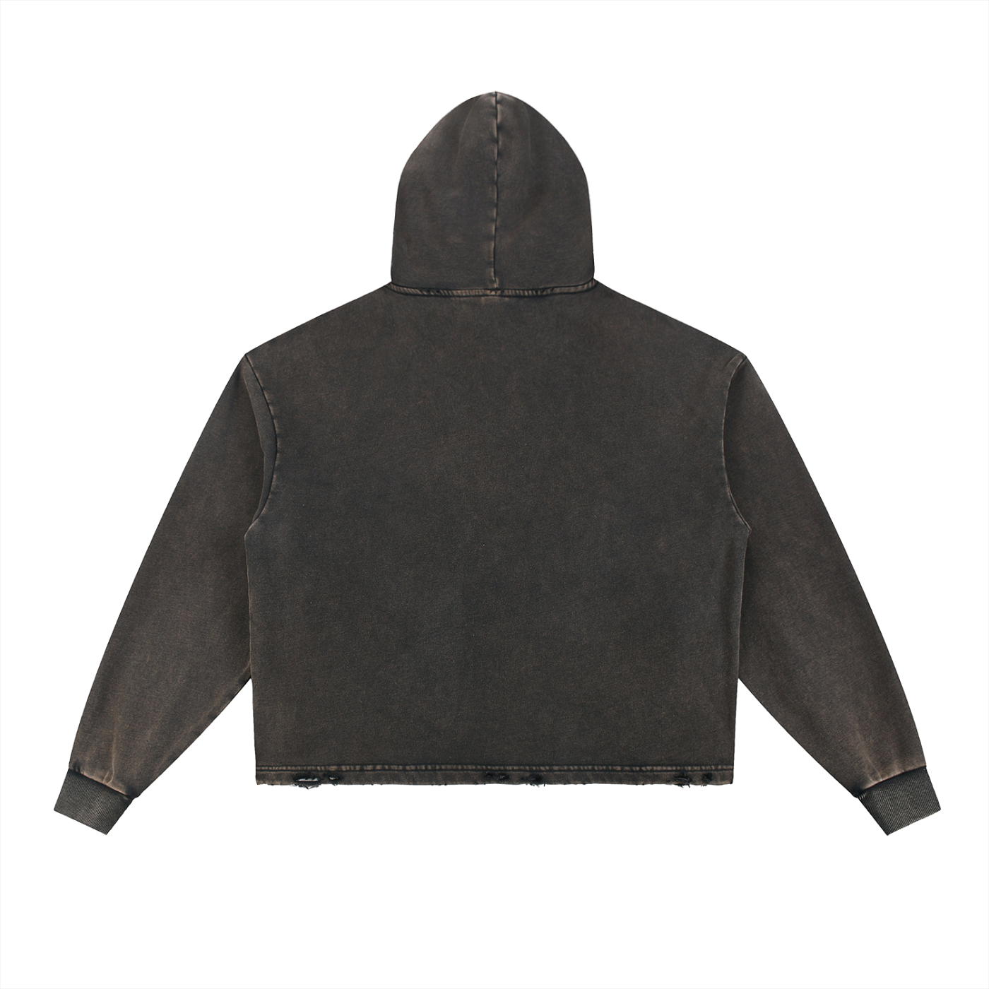 Vintage Washed Frayed-Hem Hoodie Breakfast