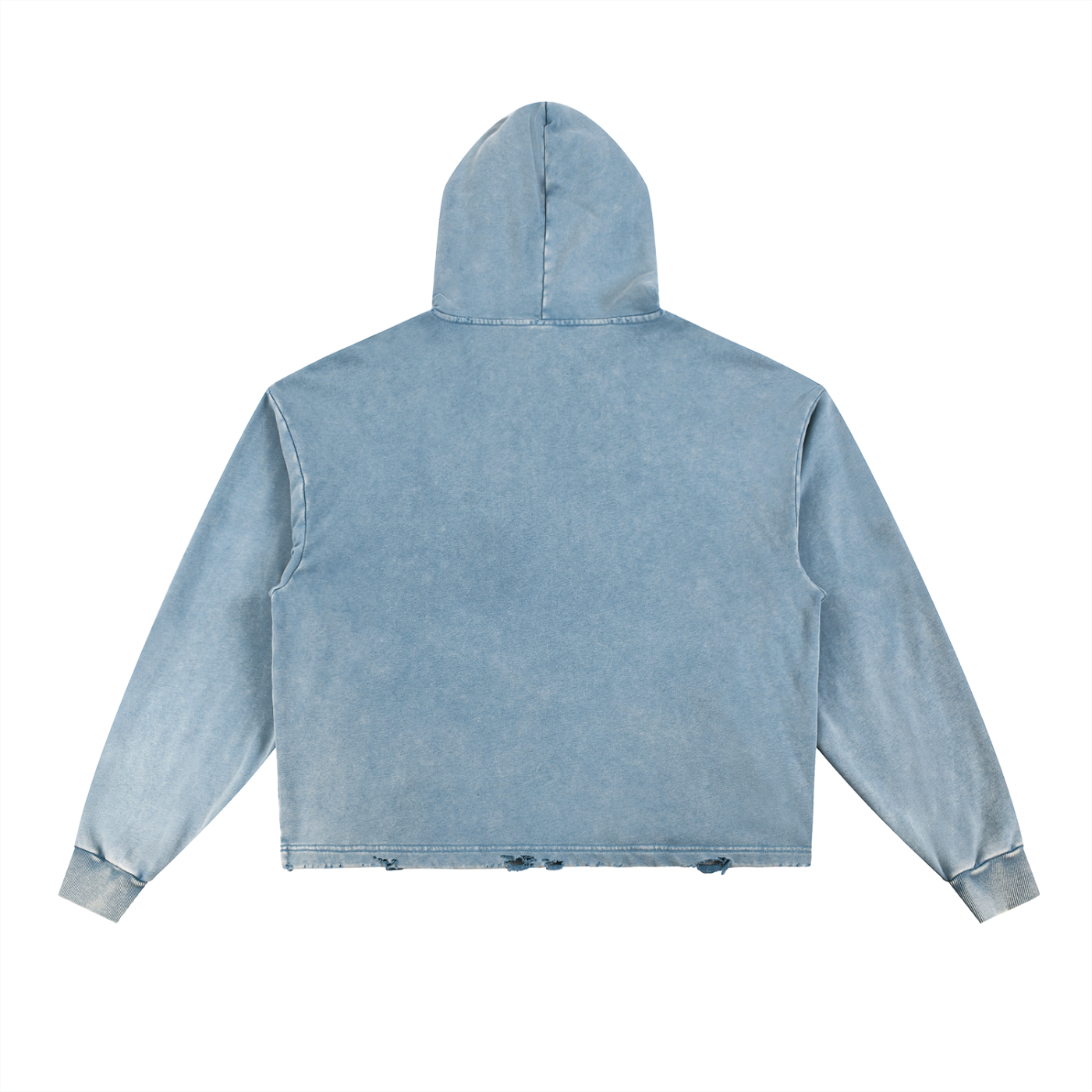 Vintage Washed Frayed-Hem Hoodie Breakfast