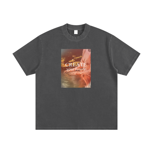 Heavyweight Vintage Washed Frayed T-Shirt