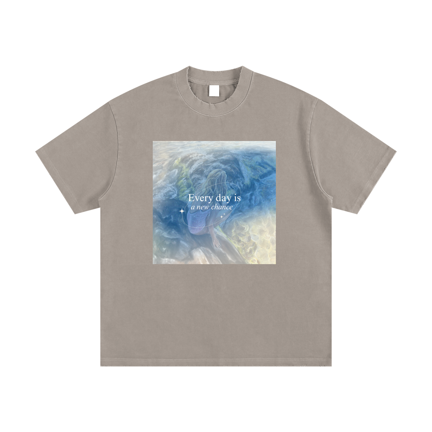 Heavyweight Vintage Washed Frayed New Chance! T-Shirt