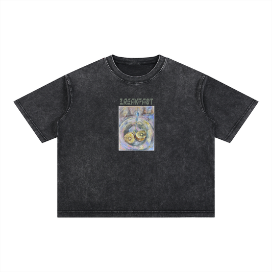 Mineral Wash Boxy Cotton T-Shirt Breakfast