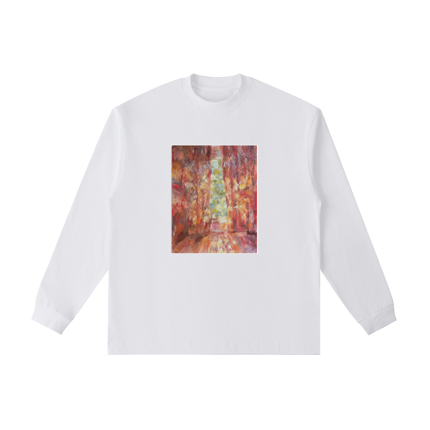 Essential Cotton Long Sleeve T-Shirt Windowsill
