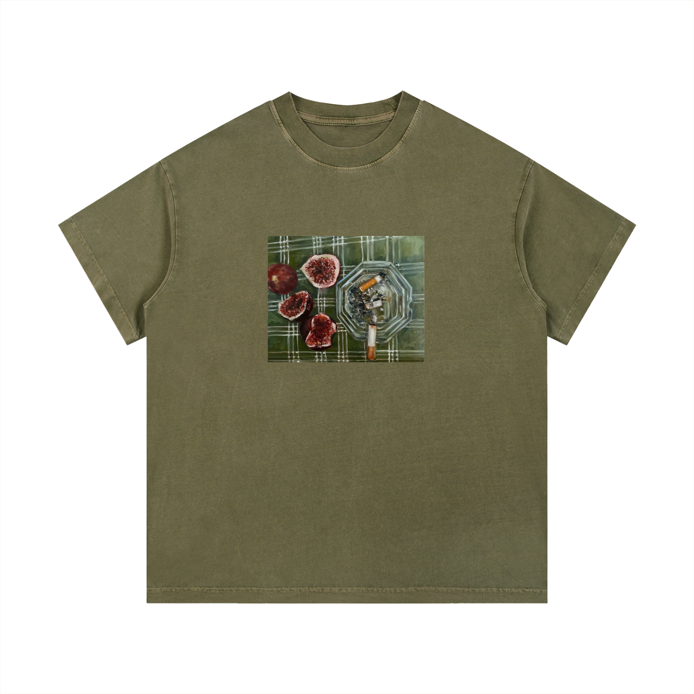 Vintage Wash Cotton T-Shirt Cigs & Figs