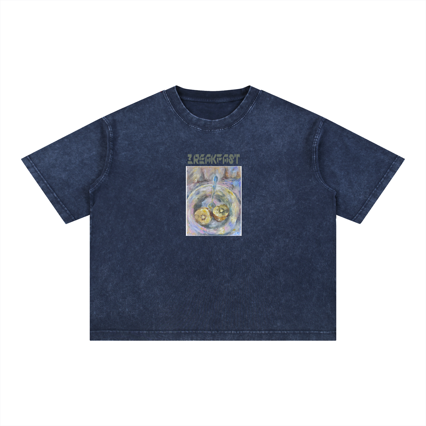 Mineral Wash Boxy Cotton T-Shirt Breakfast
