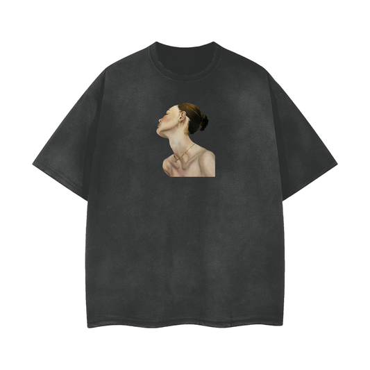 Vintage Lady in Gold! Wash Frayed T-Shirt