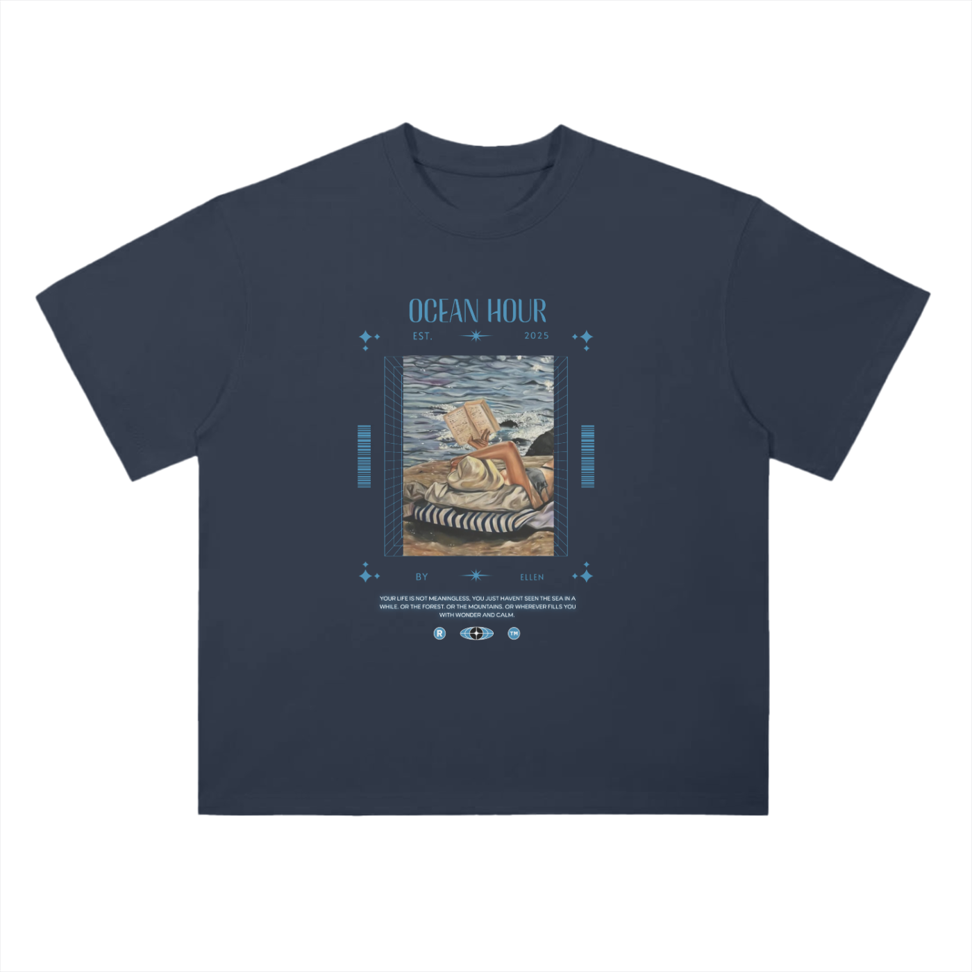 Drop Shoulder Ocean Hour! T-Shirt