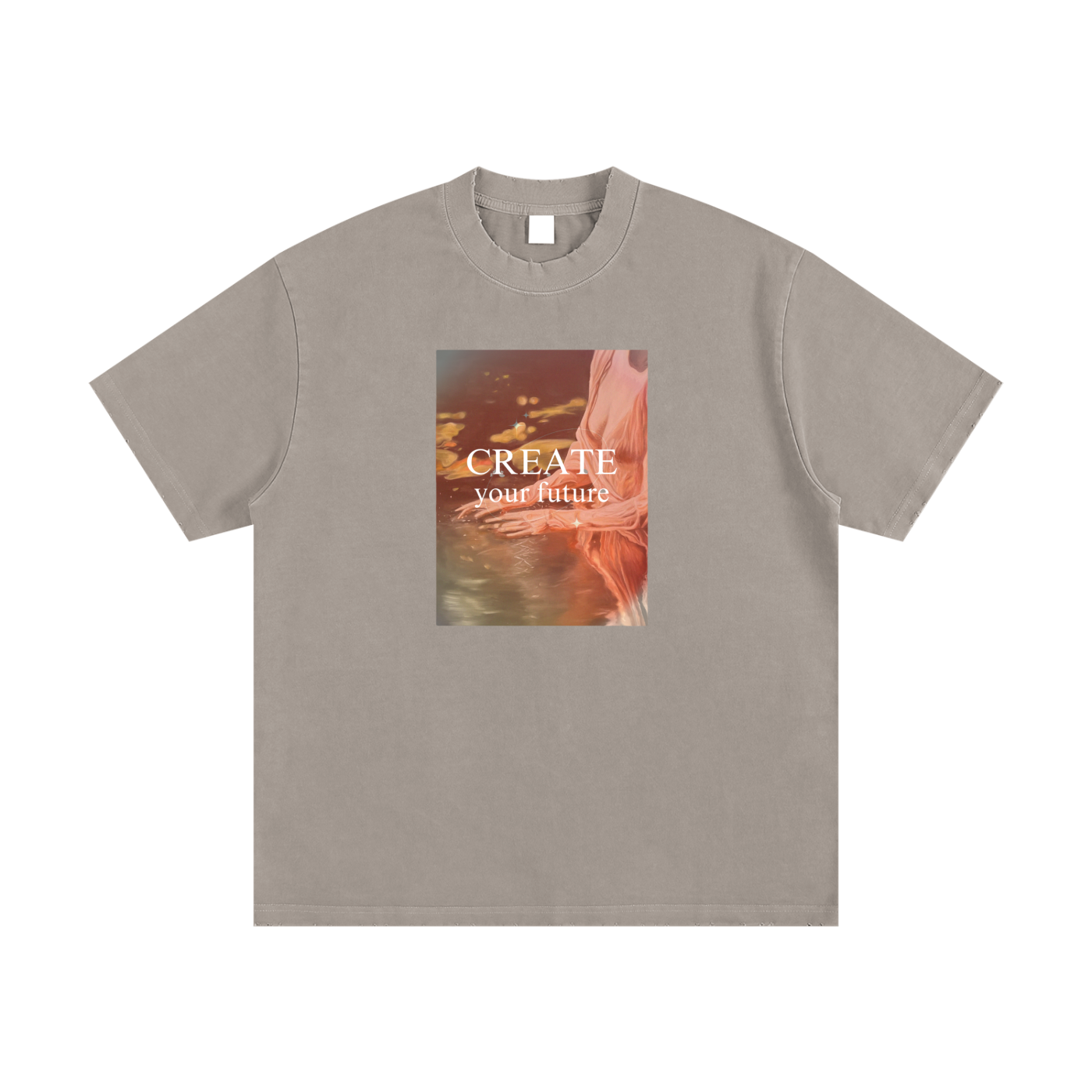 Heavyweight Vintage Washed Frayed T-Shirt