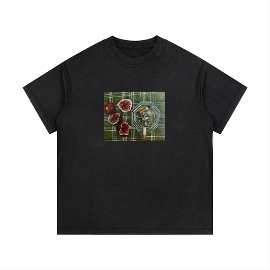 Vintage Wash Cotton T-Shirt Cigs & Figs